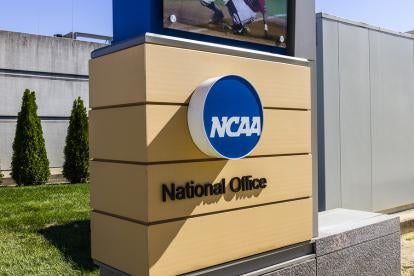 NCAA national office sign