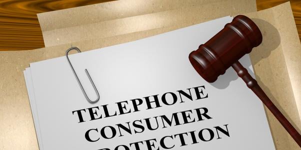 Telephone Consumer Protection with gavel 