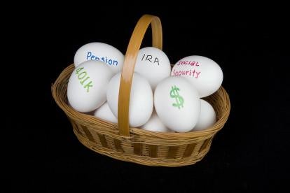Retirement nest with eggs including IRAs and other investments