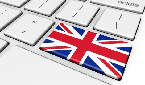 UK flag on keyboard