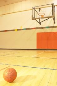Empty Basketball Court 