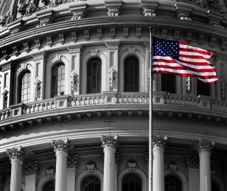 Capitol, American Flag