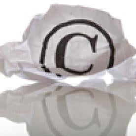 Crumpled Copyright Symbol