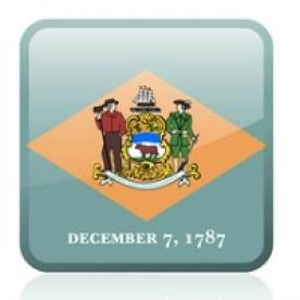 Delaware flag button