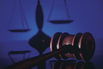gavel and justice scales, biometrics