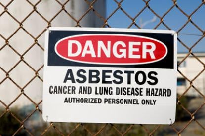 asbestos danger sign, asbestos related claims, arizona