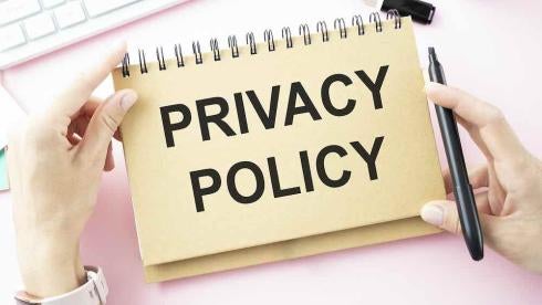 Privacy Policy on a Steno Pad