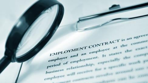 Noncompete in employer contract 