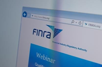 FINRA webpage Screenshot