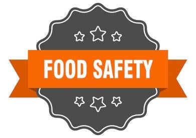 Food Safety Badge with Orange Label