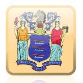 New Jersey State Flag Button
