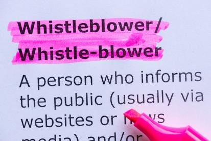 Whistleblower Protections and Definition in Pink Highlighter