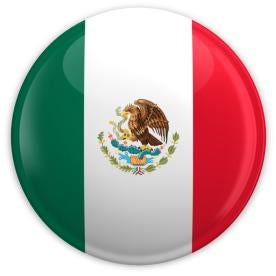 Mexico Flag Badge Button