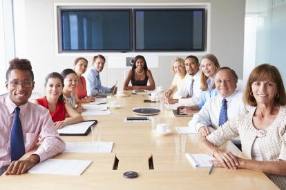 boardroom meeting diverse 