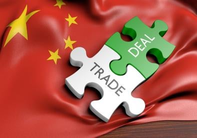 China flag trade deal puzzle pieces 