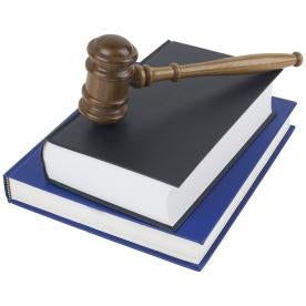 gavel, litigation, insurance, books