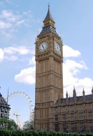 UK Big Ben and London Eye