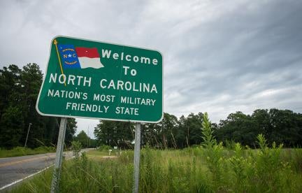 North Carolina Road Sign