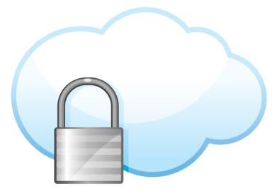cloud with padlock, cloud security