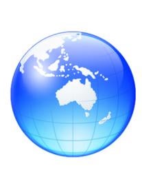 Globe with Australia