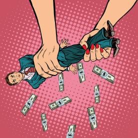 squeezing your partner for cash