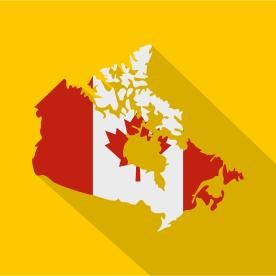 Canada graphic with flag 