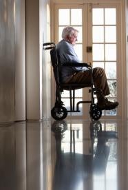 elderly man in wheel chair, illinois nursing homes