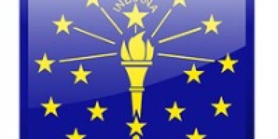 Indiana State Flag Button