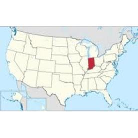 Indiana on U.S. Map