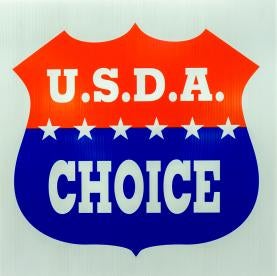 shield, usda, choice, red, blue, white
