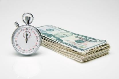clock and money, salary