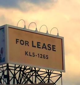 For Lease sign, billboard
