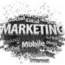 marketing word jumble, brand, SEO, Blogs, Social, Adwords