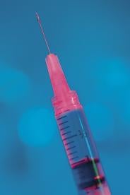 syringe, pink, blue, needle