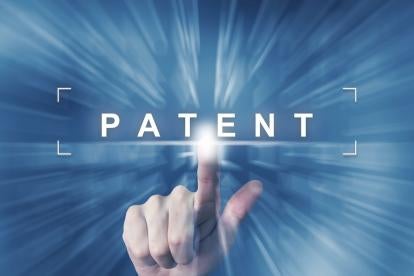 patent on screen 