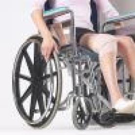 person in wheelchair, handicapped pedestrian