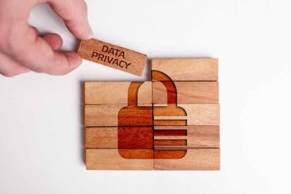 Data Privacy Missing Wooden Piece with Lock
