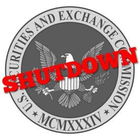 Securities Exchange Commission Enforcement shutdown
