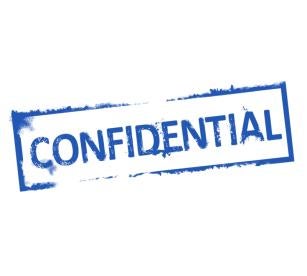 stamped confidential in blue text