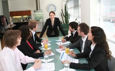 professional woman leading a meeting