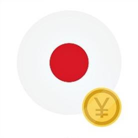 Japanese flag with Yen