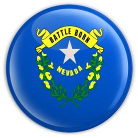 Nevada state flag button viva las vegas