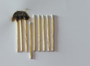 matchsticks in social distancing