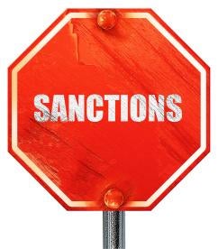 stop sign stating sanctions