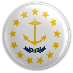 Official Rhode Island State Badge Button