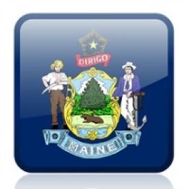 maine State Flag button