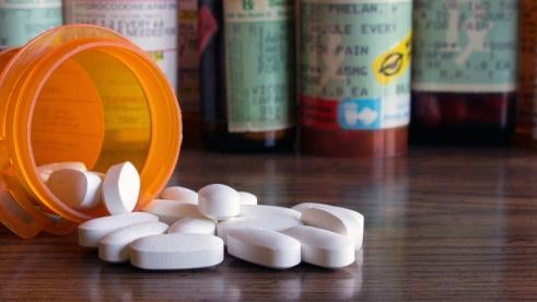 Employee Drug Abuse: Prescription Pills on table