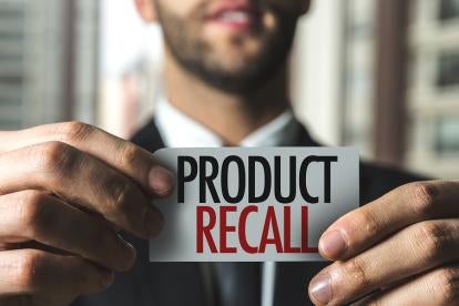 Product Recall May 2021