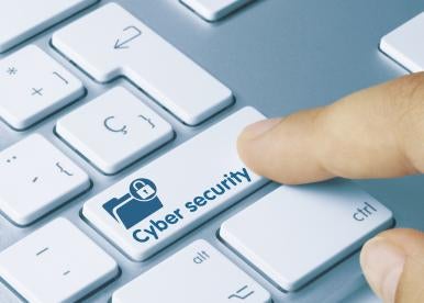 cybersecurity on the keyboard