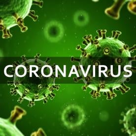 coronavirus with virus green 